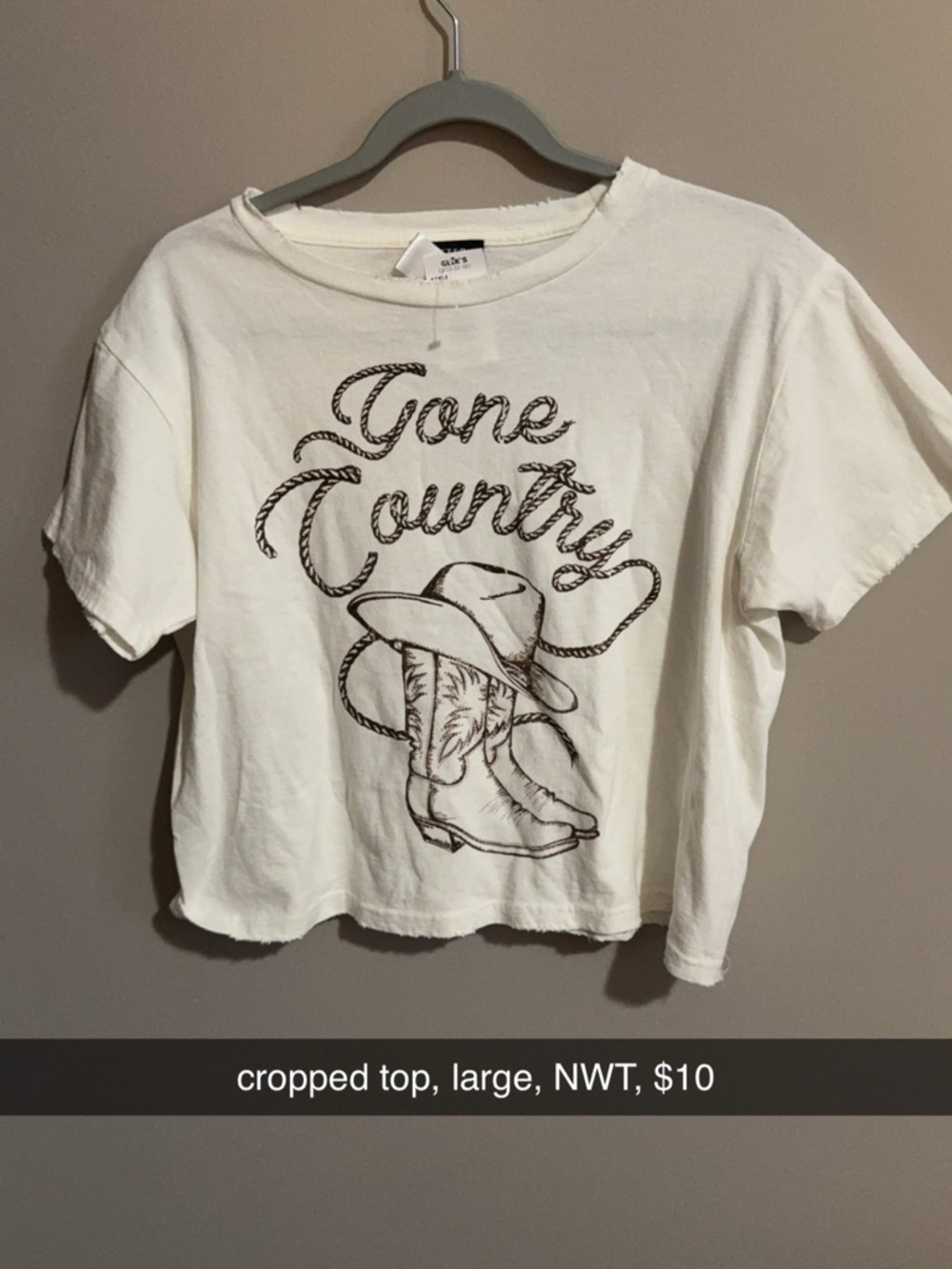 Gone Country Cropped Graphic Tee